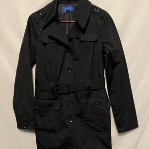 Apt. 9 Women's Classic Black Trench Coat
